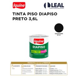 TINTA PISO DIAPISO PRETO 3,6L IQUINE - 13203 - Comercial Leal
