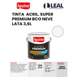 TINTA ACRÍLICA SUPER PREMIUM BRANCO NEVE LATA 3,6... - Comercial Leal