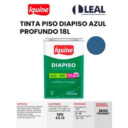 TINTA PISO DIAPISO AZUL PROFUNDO 18L IQUINE - 1410 - Comercial Leal