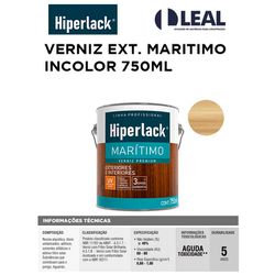 VERNIZ EXTERIOR E INTERIOR MARÍTIMO INCOLOR 750ML ... - Comercial Leal