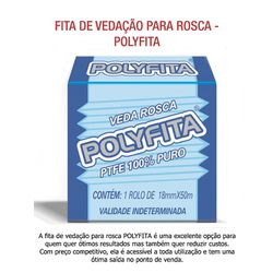 VEDA ROSCA 18MMX50M POLYFITA - 02141 - Comercial Leal