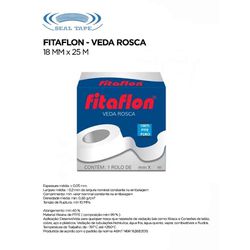 VEDA ROSCA 18MMX25M FITAFLON - 09490 - Comercial Leal