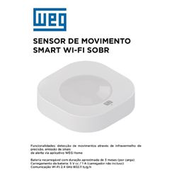 SENSOR MOVIMENTO SMART WI-FI SOBR WEG - 11889 - Comercial Leal