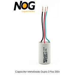 CAPACITOR 3 FIOS (10UF 4 + 6) 127V NOG - 02913 - Comercial Leal