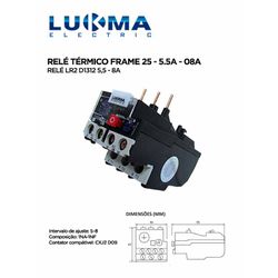 RELE TÉRMICO FRAME 25 - 5.5A - 08A LUKMA - 05756 - Comercial Leal