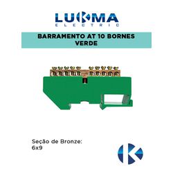 BARRAMENTO ATERRAMENTO COM 10 BORNES VERDE LUKMA ... - Comercial Leal
