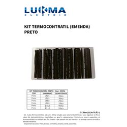 KIT TERMOCONTRATIL (EMENDA) PRETO LUKMA - 09664 - Comercial Leal