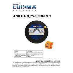 ANILHA 0,75-1,5MM N. 3 LUKMA PACOTE COM 1000 - 10... - Comercial Leal