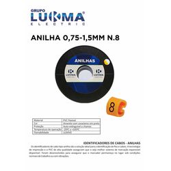 ANILHA 0,75-1,5MM N. 8 LUKMA PACOTE COM 1000 - 10... - Comercial Leal