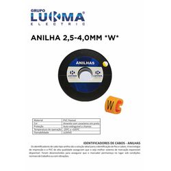 ANILHA 2,5-4,0MM *W* LUKMA PACOTE COM 1000 - 1011 - Comercial Leal