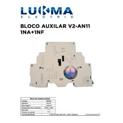 BLOCO AUXILIAR V2-AN11 (LATERAL) 1NA+1NF LUKMA - 1... - Comercial Leal