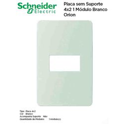 PLACA 4X2 1 MÓDULO HORIZ BRANCO ORION - 09007 - Comercial Leal