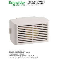 MODULO CAMPAINHA CIGARRA BRANCO DECOR - 09298 - Comercial Leal