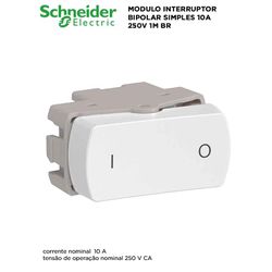 MODULO INTERRUPTOR BIPOLAR SIMPLES BRANCO MILUZ - ... - Comercial Leal