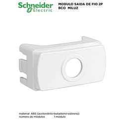 MODULO SAIDA DE FIO 2 PEÇAS BRANCO MILUZ - 09312 - Comercial Leal