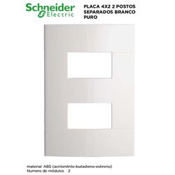 PLACA 4X2 2 MÓDULOS SEPARADOS BRANCO DECOR - 09324 - Comercial Leal