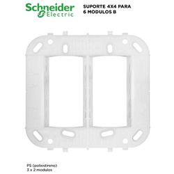 SUPORTE 4X4 PARA 6 MÓDULOS BRANCO DECOR - 09331 - Comercial Leal