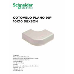 COTOVELO PLANO 90º BRANCO 10X10 DEXSON - 09957 - Comercial Leal