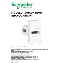 MODULO TOMADA HDMI BRANCO ORION - 11290 - Comercial Leal