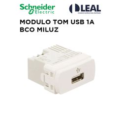 MODULO TOMADA USB 1A BRANCO MILUZ - 12742 - Comercial Leal