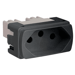 MODULO TOMADA 2P+T 20A GRAFITE MILUZ - 13926 - Comercial Leal