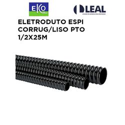 ELETRODUTO ESPIRALADO CORRUGADO/LISO PRETO 1/2X25M... - Comercial Leal