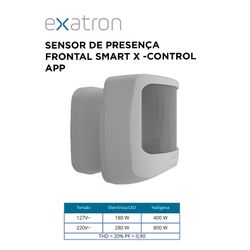SENSOR DE PRESENÇA PAREDE FRONTAL XCONTROL APP EXA... - Comercial Leal