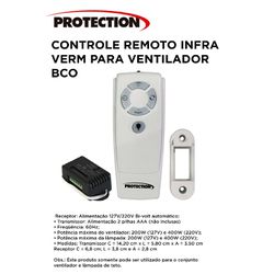 CONTROLE REMOTO INFRA VERMELHO PARA VENTILADOR BRA... - Comercial Leal