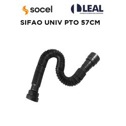 SIFÃO UNIVERSAL PRETO 57CM - 13216 - Comercial Leal