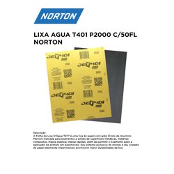 LIXA D'ÁGUA T401 P1500 COM 50 FOLHAS NORTON - 1226... - Comercial Leal