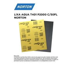 LIXA D'ÁGUA T401 P2000 C/50FL NORTON - 12268 - Comercial Leal