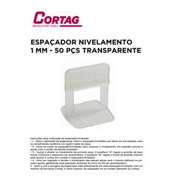 ESPAÇADOR NIVELADOR 1,0 MM SMART 50PÇ CORTAG - 10... - Comercial Leal