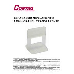 ESPAÇADOR NIVELADOR 1,0 MM SMART GRANEL CORTAG - 1... - Comercial Leal