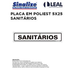 PLACA EM POLIESTILENO 5X25 SANITÁRIOS - 08633 - Comercial Leal