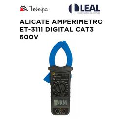 ALICATE AMPERIMETRO ET-3111 DIGITAL CAT3 600V MINI... - Comercial Leal