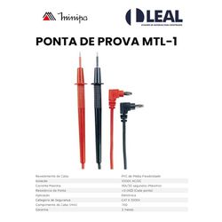 PONTA DE PROVA MTL-1 MINIPA - 13655 - Comercial Leal