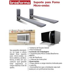 SUPORTE MICROONDAS / MULTIUSO PRATA BRASFORMA - 0... - Comercial Leal