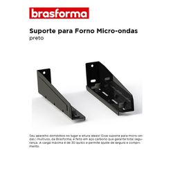 SUPORTE MICROONDAS / MULTIUSO PRETO BRASFORMA - 09... - Comercial Leal