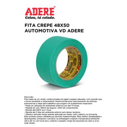 FITA CREPE 45X50 525S AUTOMOTIVA VERDE ADERE - 122... - Comercial Leal