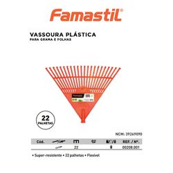 VASSOURA LEVE P/ GRAMA E FOLHAS FAMASTIL - 08801 - Comercial Leal