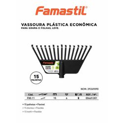 VASSOURA LEVE P/ GRAMA E FOLHAS VARREDURA 15PALET ... - Comercial Leal