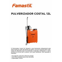 PULVERIZADOR COSTAL 12L FAMASTIL - 10096 - Comercial Leal