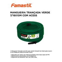 MANGUEIRA TRANÇADA VD 10M C/ ACESS FAMASTIL - 111... - Comercial Leal