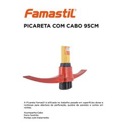 PICARETA COM CABO 95CM FAMASTIL - 11849 - Comercial Leal
