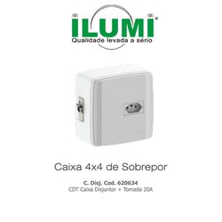 CAIXA DE PROTEÇÃO P/ DISJUNTOR C/ TOMADA 2P+T 20A ... - Comercial Leal