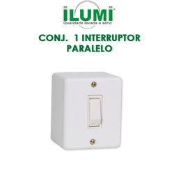 Conjunto 1 Interruptor Paralelo 10A 250V ILUMI - 0... - Comercial Leal