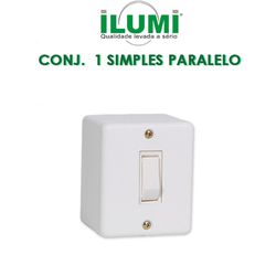Conjunto 1 Interruptor Simples - Ilumi Box - 06224 - Comercial Leal