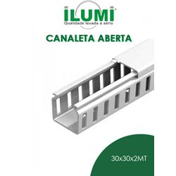 Canaleta Aberta 30x30x2000mm – Branca - 06239 - Comercial Leal