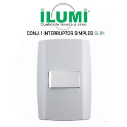 Box Conjunto 1 Interruptor Simples SLIM - 07169 - Comercial Leal