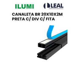 Canaleta com Divisória 20x10x2000mm com Dupla Face... - Comercial Leal